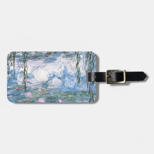 Claude Monet Impressionist Water Lillies Painting Bagagelabel (Voorkant horizontaal)