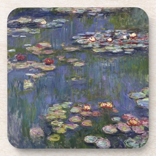 Claude Monet Impressionist Water Lillies Painting Bier Onderzetter (Voorkant)
