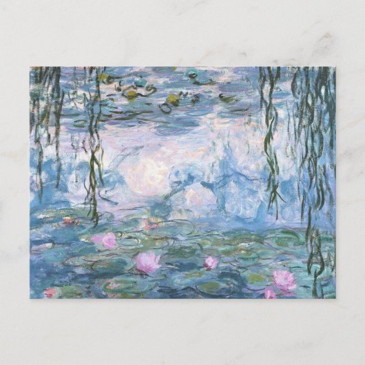 Claude Monet Impressionist Water Lillies Painting Briefkaart (Voorkant)