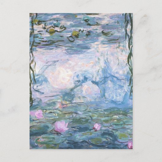 Claude Monet Impressionist Water Lillies Painting Briefkaart (Voorkant)