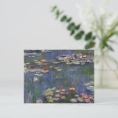 Claude Monet Impressionist Water Lillies Painting Briefkaart (Staand voorkant)