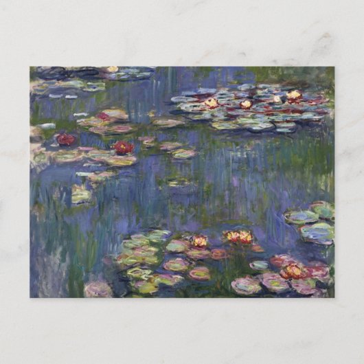 Claude Monet Impressionist Water Lillies Painting Briefkaart (Voorkant)