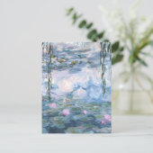 Claude Monet Impressionist Water Lillies Painting Feestdagenkaart (Staand voorkant)