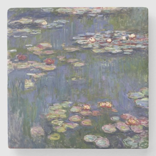 Claude Monet Impressionist Water Lillies Painting Stenen Onderzetter (Voorkant)