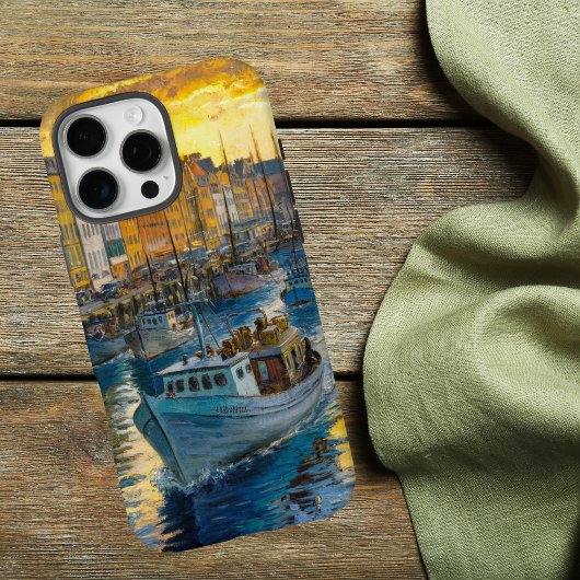 Claude Monet impressionistisch ontwerp van boot in Case-Mate iPhone Case