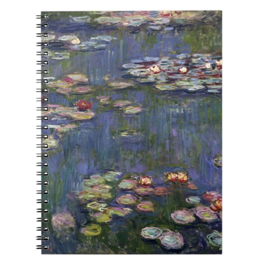 Claude Monet Impressionistisch Waterlelies Schilde Notitieboek (Voorkant)