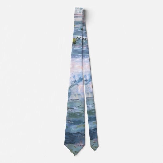 Claude Monet Impressionistisch Waterlelies Schilde Stropdas (Voorkant)
