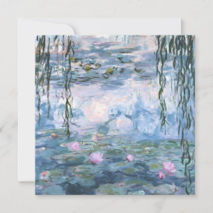 Claude Monet Impressionistische Waterlelies Schild Feestdagenkaart