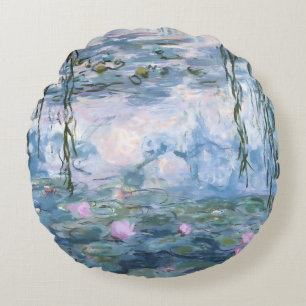 Claude Monet Impressionistische Waterlelies Schild Rond Kussen