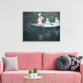 Claude Monet - In de Noorse boot Canvas Afdruk (Insitu (Woonkamer))