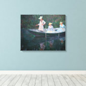 Claude Monet - In de Noorse boot Canvas Afdruk (Insitu (Houten vloer))