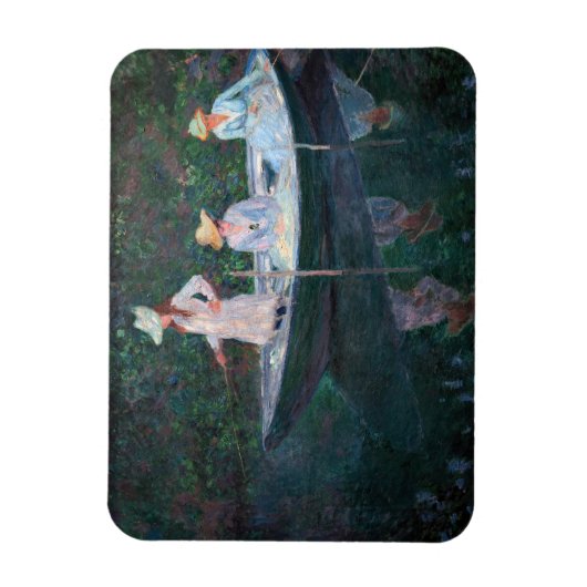 Claude Monet - In de Noorse boot in Giverny Magneet (Verticaal)