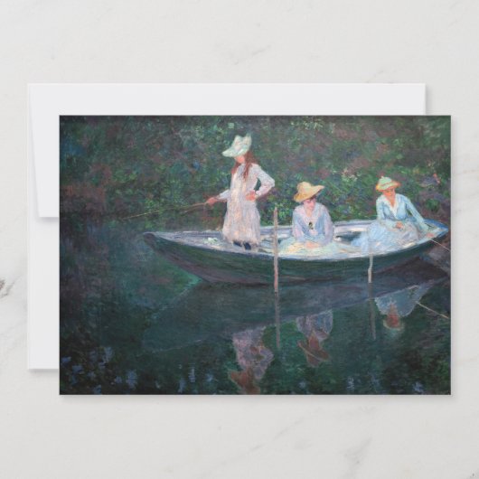 Claude Monet - In de Noorse boot Kaart (Voorkant)