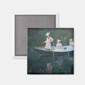 Claude Monet - In de Noorse boot Magneet (Voorkant / Achterkant)