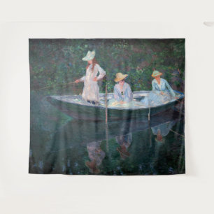 Claude Monet - In de Noorse boot Wandkleed