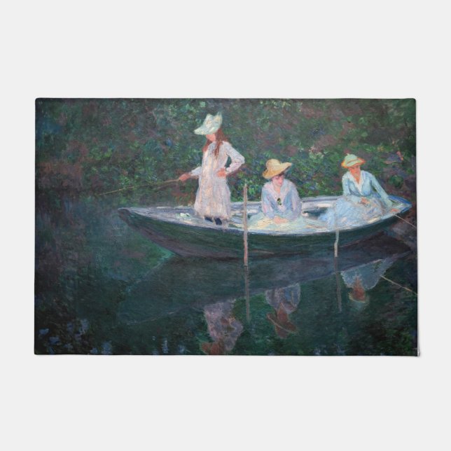Claude Monet - In de Norvegienne Boat bij Giverny Deurmat (Voorkant)