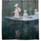 Claude Monet - In de Norvegienne Boat bij Giverny Douchegordijn (Voorkant)
