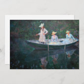 Claude Monet - In de Norvegienne Boat bij Giverny Kaart (Voorkant / Achterkant)