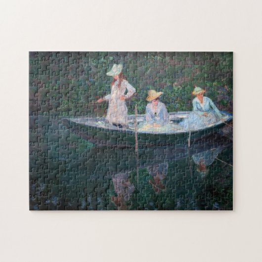 Claude Monet - In de Norvegienne Boat bij Giverny Legpuzzel (Horizontaal)