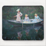 Claude Monet - In de Norvegienne Boat bij Giverny Muismat<br><div class="desc">In the Norvegienne Boat at at Giverny / La Barque - Claude Monet,  Oil on Canvas,  1887</div>