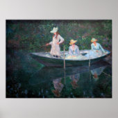 Claude Monet - In de Norvegienne Boat bij Giverny Poster (Voorkant)