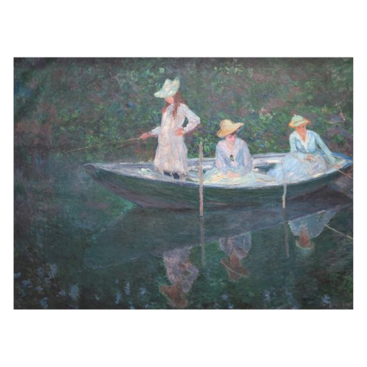 Claude Monet - In de Norvegienne Boat bij Giverny Tafelkleed (Voorkant (Horizontaal))