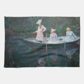 Claude Monet - In de Norvegienne Boat bij Giverny Theedoek (Horizontaal)