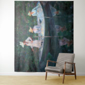 Claude Monet - In de Norvegienne Boat bij Giverny Wandkleed (In situ)