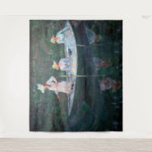 Claude Monet - In de Norvegienne Boat bij Giverny Wandkleed (Voorkant)