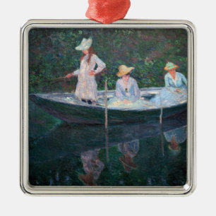 Claude Monet - In de Norvegienne boot bij Giverny Metalen Ornament