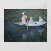 Claude Monet - In de Norvegienne-boot in Giverny Briefkaart (Voorkant)