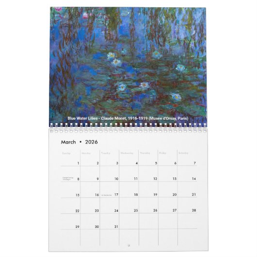Claude Monet in Giverny Kalender (Mar 2026)