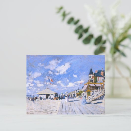 Claude Monet In het strand van Trouville Briefkaart (Staand voorkant)