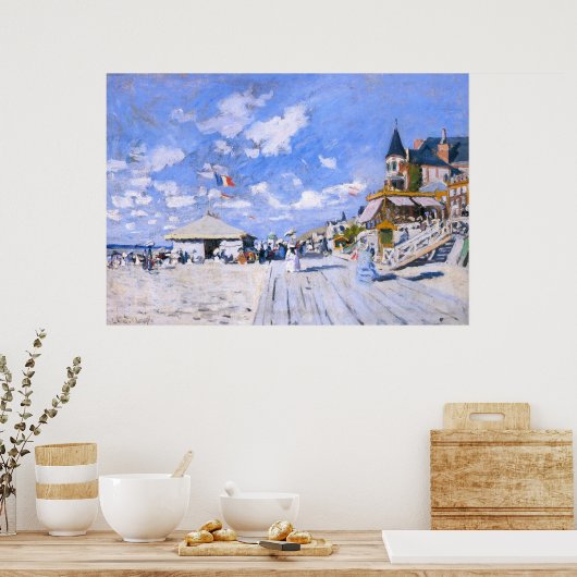 Claude Monet: In het strand van Trouville Poster (Keuken)