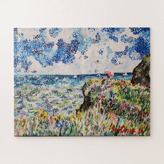 Claude Monet inspireerde Cliff Walk in Pourville Legpuzzel (Horizontaal)