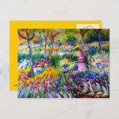 Claude Monet Iris Garden van Giverny Briefkaart (Voorkant / Achterkant)