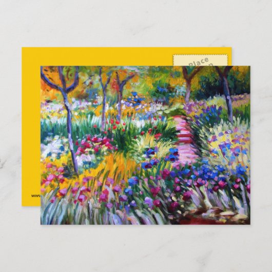 Claude Monet Iris Garden van Giverny Briefkaart (Voorkant / Achterkant)