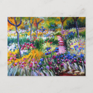 Claude Monet Iris Garden van Giverny Briefkaart