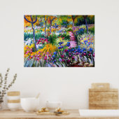 Claude Monet: Iris Garden van Giverny Poster (Keuken)