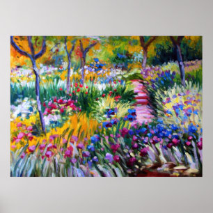 Claude Monet: Iris Garden van Giverny Poster