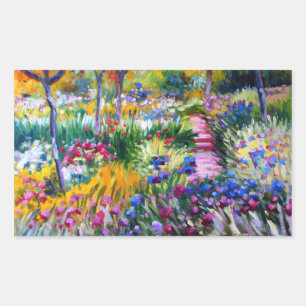 Claude Monet: Iris Garden van Giverny Rechthoekige Sticker