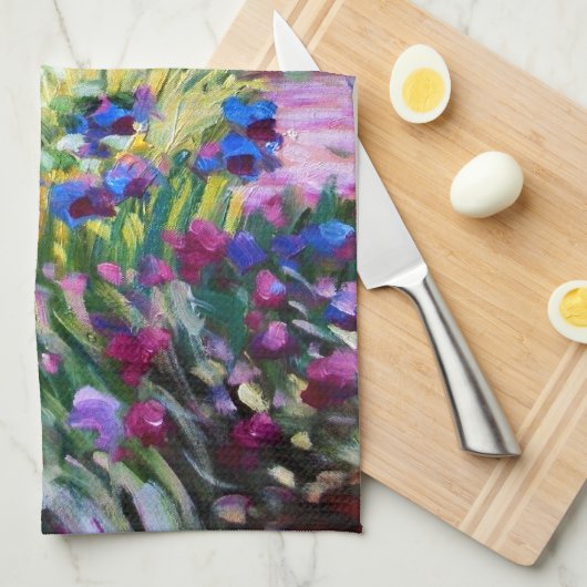 Claude Monet Iris Garden van Giverny Theedoek (Quarter Fold)