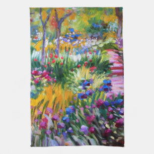 Claude Monet Iris Garden van Giverny Theedoek