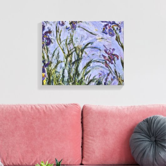 Claude Monet - Iris Mauves Canvas Afdruk (Insitu (Woonkamer))