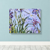 Claude Monet - Iris Mauves Canvas Afdruk (Insitu (Houten vloer))