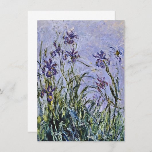 Claude Monet - Iris Mauves Kaart (Voorkant / Achterkant)