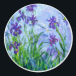 Claude Monet "Iris mauves" Keramische Knop<br><div class="desc">Iris Mauves</div>