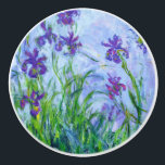 Claude Monet "Iris mauves" Keramische Knop<br><div class="desc">Iris Mauves</div>