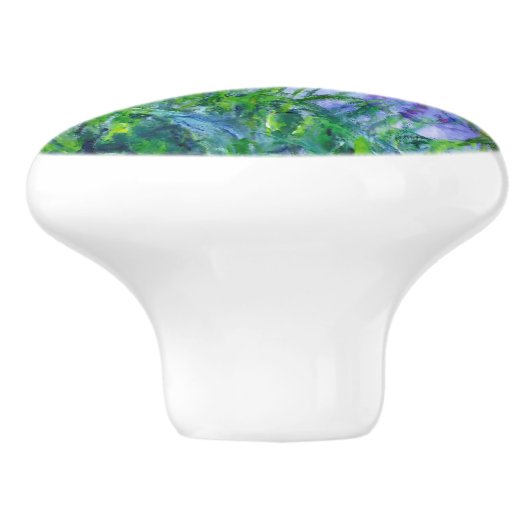 Claude Monet "Iris mauves" Keramische Knop (Zijkant)