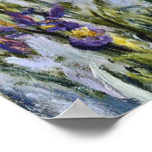 Claude Monet - Iris Mauves Poster (Hoek)